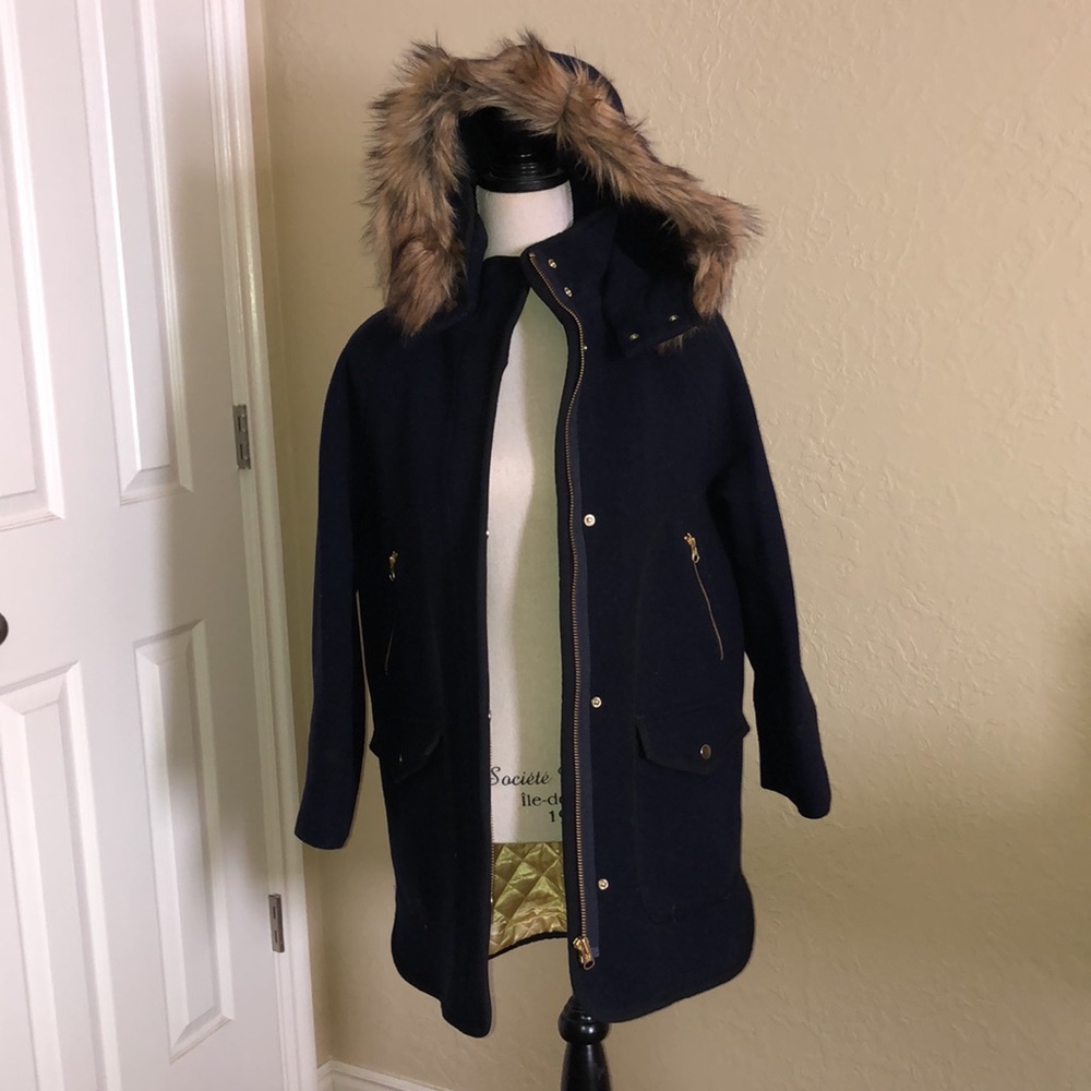 Jcrew Summit Italian Stadium Wool Coat